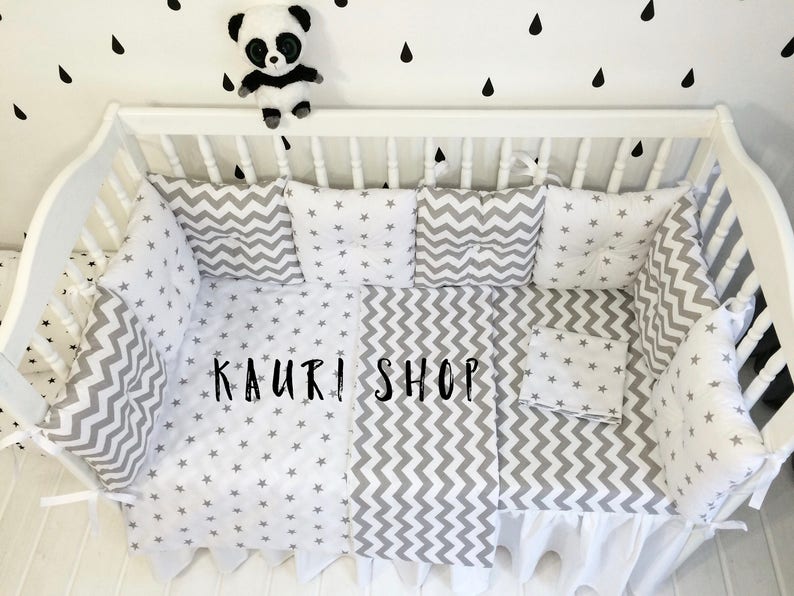 Crib Bumpers .baby Bedding Bumper.handmade Cradle Bumper.cot Etsy