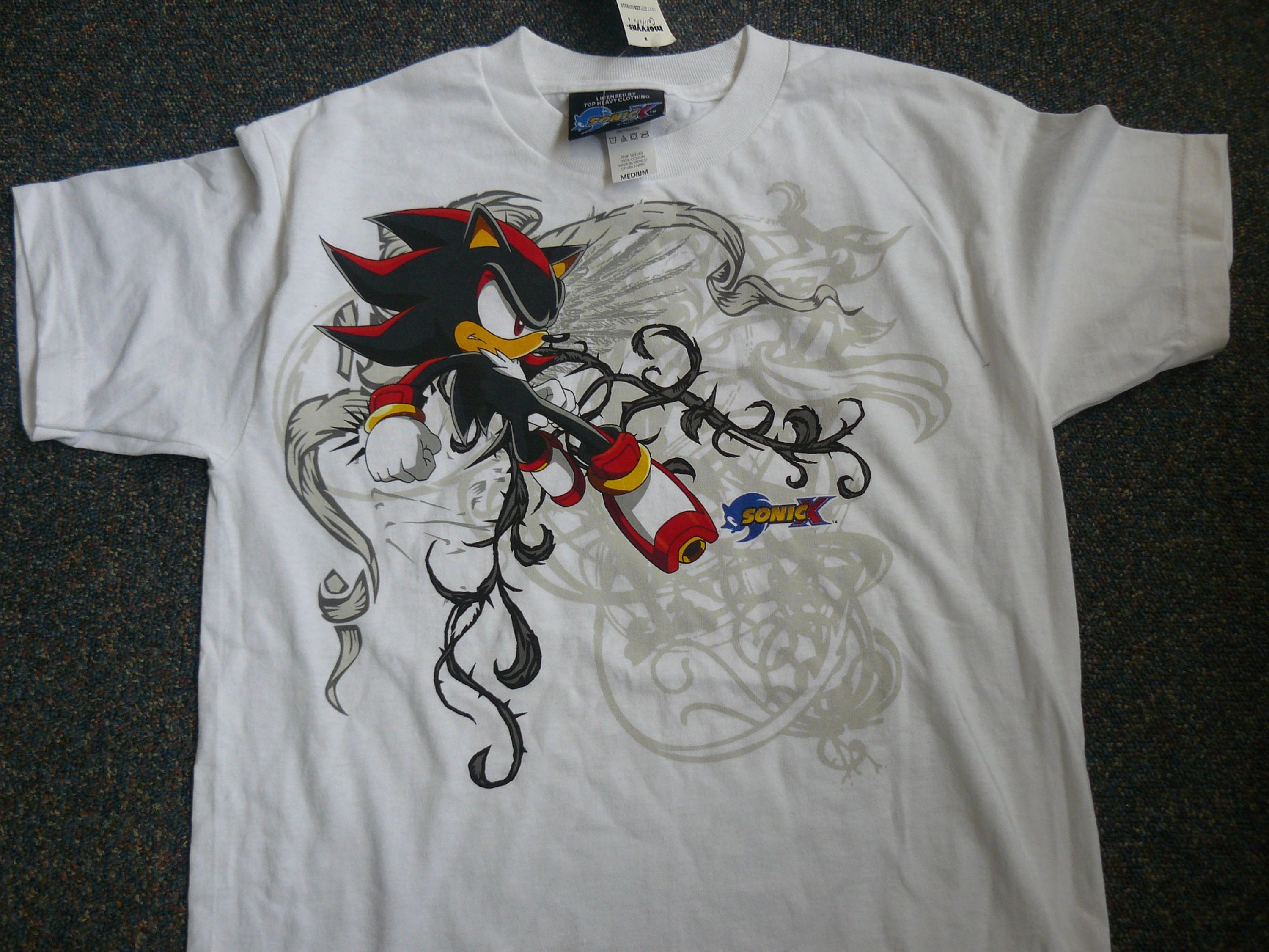 Sonic X T-shirt Sonic X Shadow White Tribal Shirt Sonic X - Etsy Australia