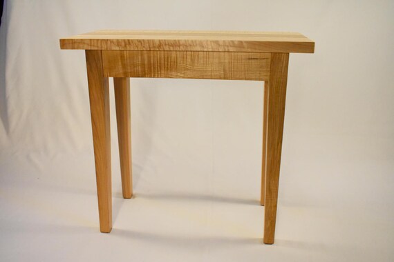 Laminated Tiger Maple Chair Side Table Etsy