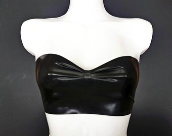 black latex bralette