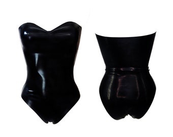 Latex bandeau bodysuit