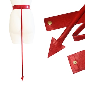 XS-4XL Long latex devil tail belt (glitter available)