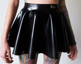 XXS-5XL Latex full circle skater skirt
