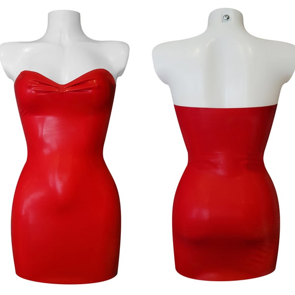 XS-3XL Latex Bandeau Minikleid