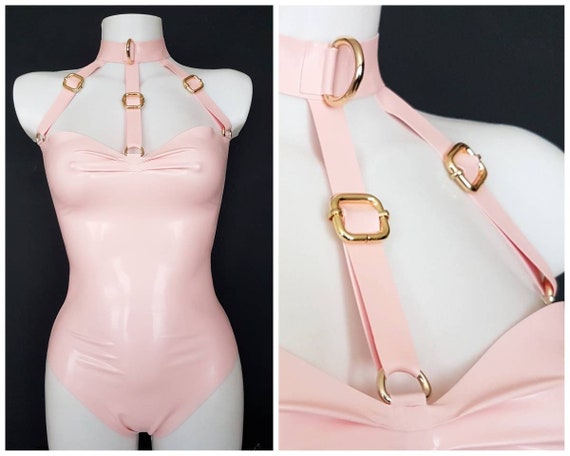 Second Life Marketplace - Leva - Hard Pink Latex Sheer Body Suit with  Harness Detail - Hugo's Design