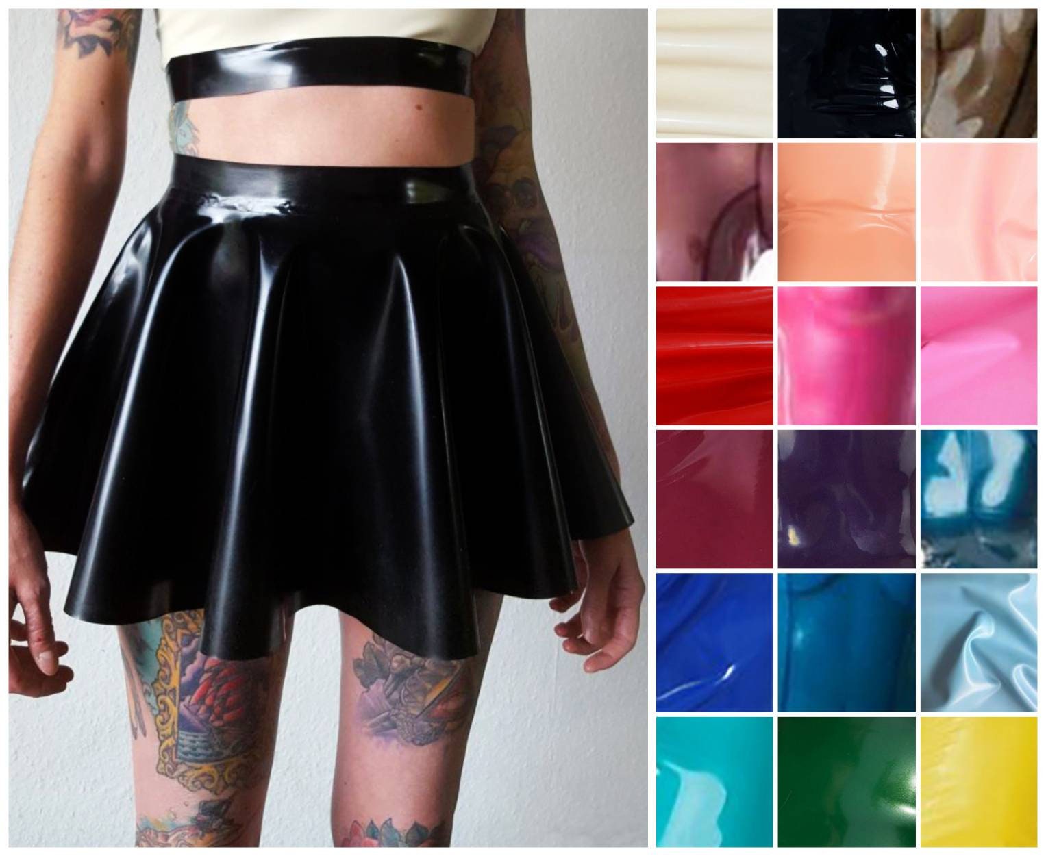 White pvc circle skirt cheap