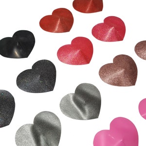 Latex pasties heart or round (glitter available)