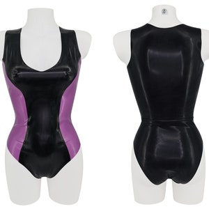 Latex panelled bodysuit