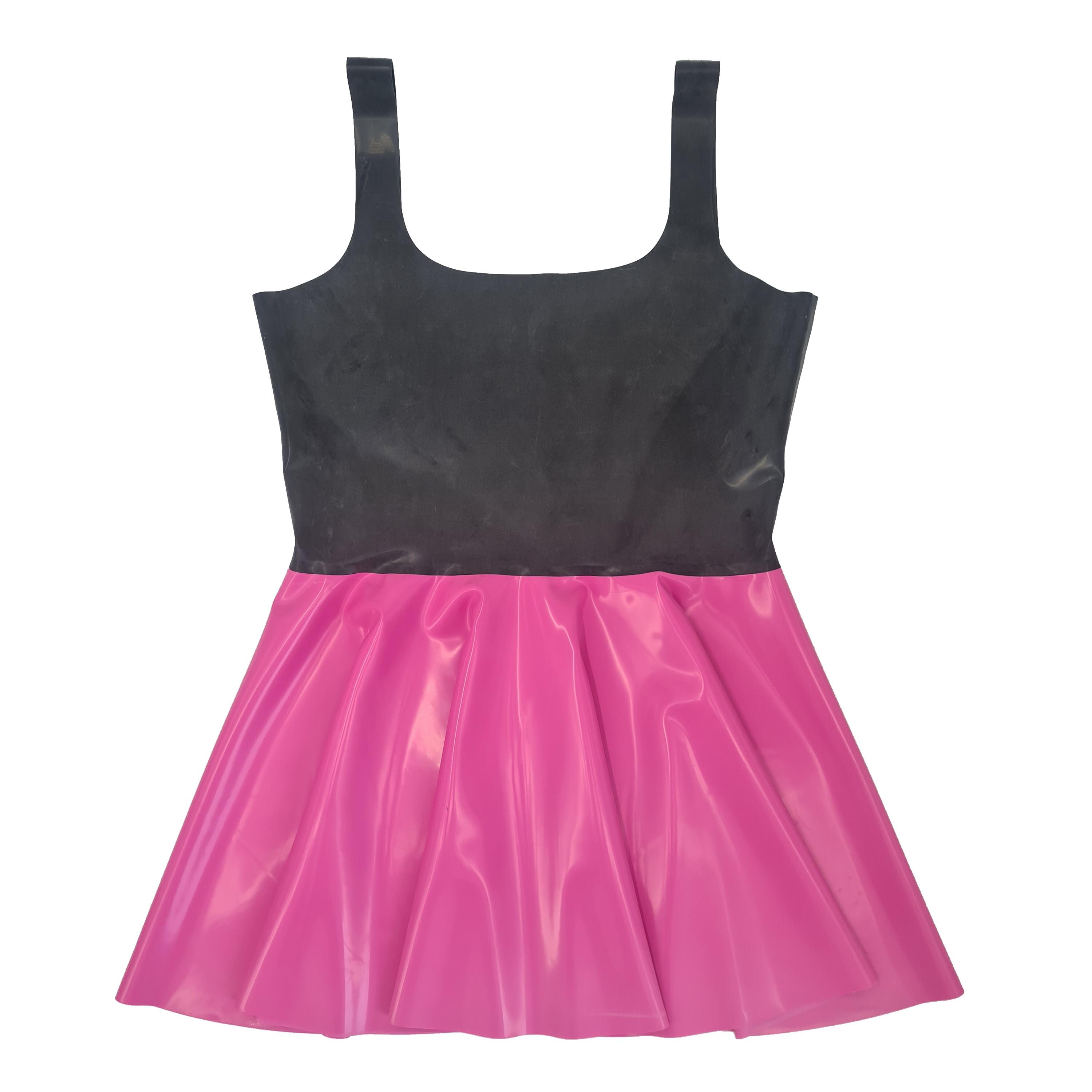 plus size latex skater dress Fetish Queen Plus Size Long Sleeve A-line PVC Dress Women Sexy Zip Skater Dress (Black,S) at Amazon Women's Clothing store