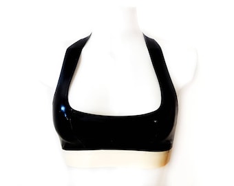 XS-3XL Latex halter top