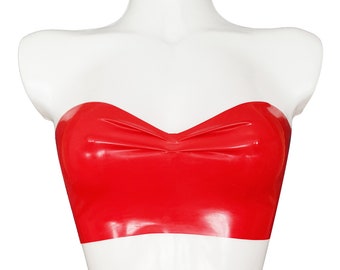 XS-3XL Latex bandeau top