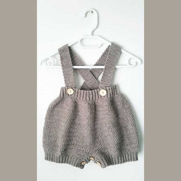 Crochet PATTERN Baby Suspender Shorts