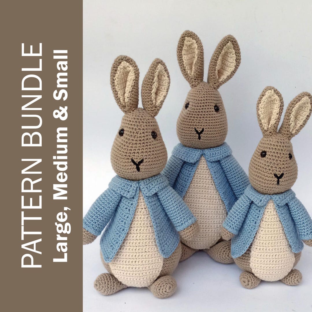 Peter Rabbit - Crochet Pattern Bundle - 3 Sizes - Etsy