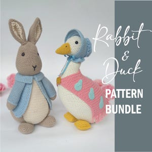 Rabbit and Duck Crochet Pattern Bundle PDF