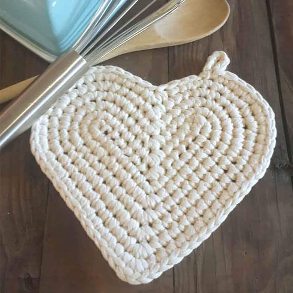 Heart Potholder Crochet Pattern