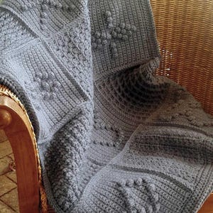 Crochet Blanket Pattern Bobble Squares