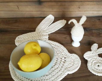 Crochet Rabbit Placemat/Centrepiece Pattern