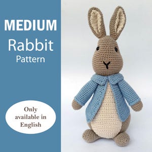 Patrón de conejo a crochet en PDF mediano
