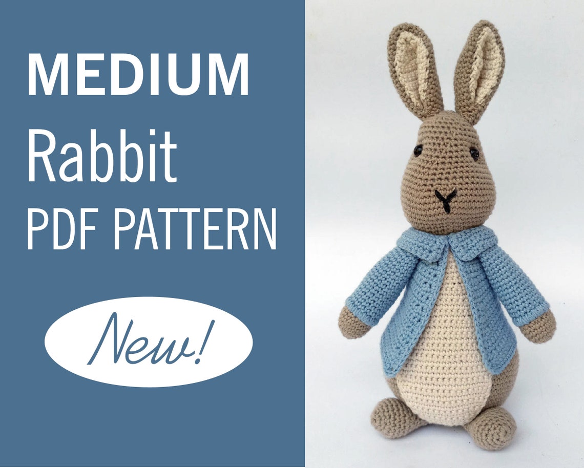 Rabbit Crochet Pattern PDF Medium - Etsy