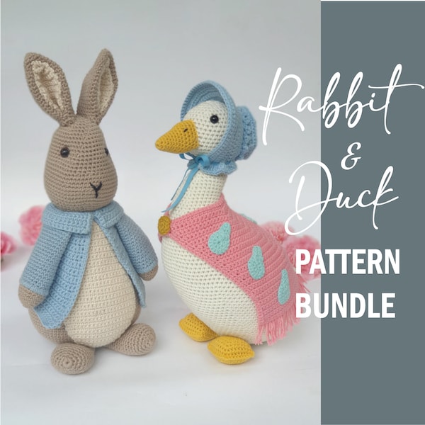 RABBIT and DUCK Crochet Pattern Bundle PDF