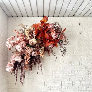 Terracotta Burnt Orange Wedding Archway Flower/ Wedding Floral Arch/ Wedding Swag Flower/ Floral Swag Arch