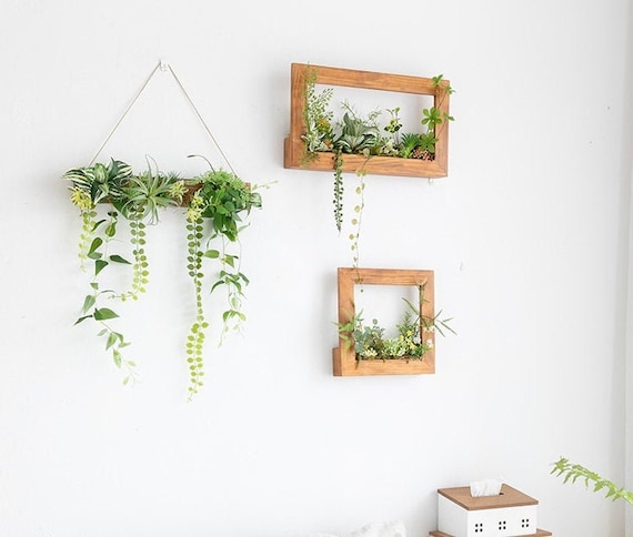 Artificial Greenery Home Decoration / Eucalyptus Wall Decor / Hanging Wall  Plant / Plant Decor / Triangle Wall Hanging / Rustic Home Decor 