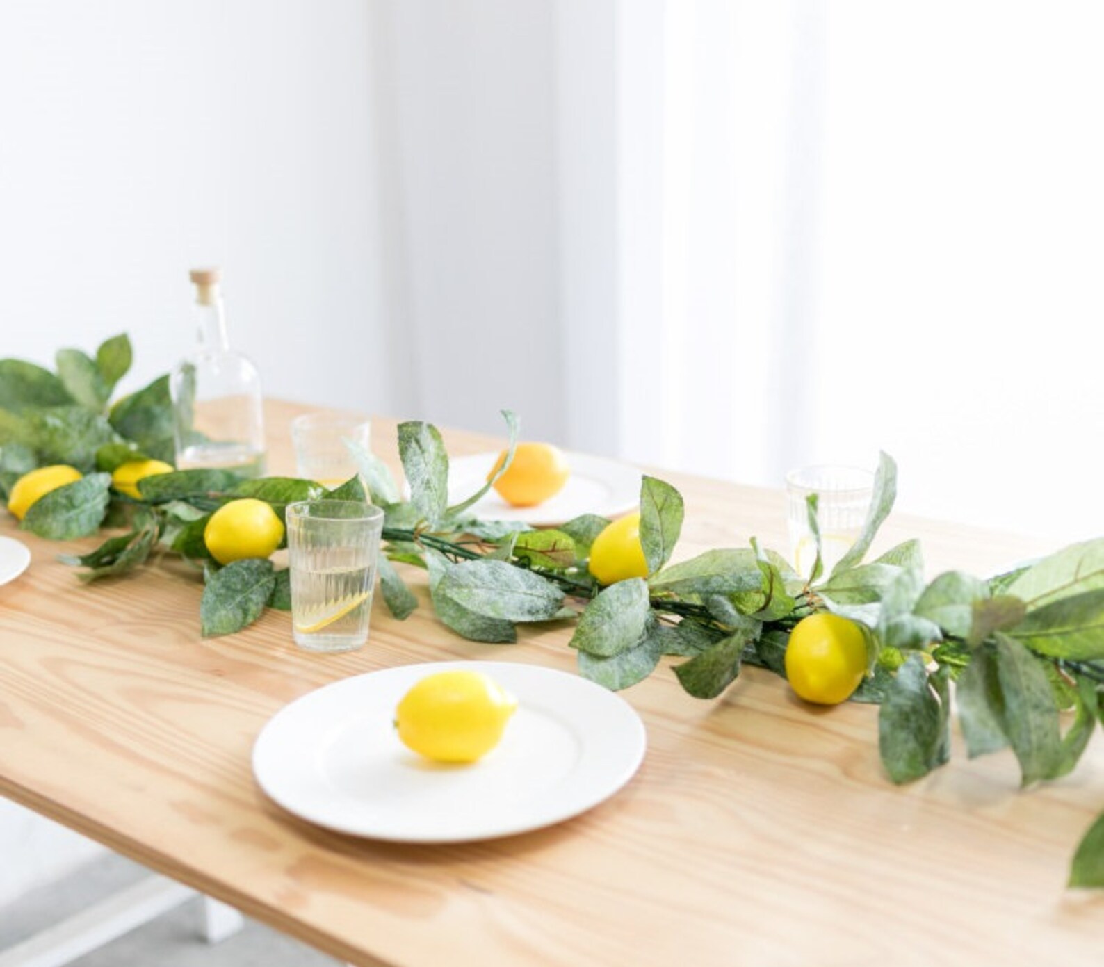 Artificial Lemon Garland 165 Cm / Greenery Table Runner / Etsy