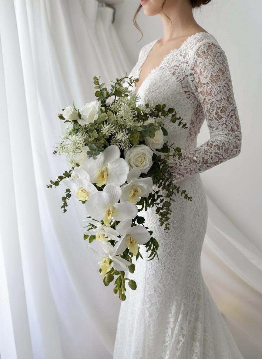 White Orchid Bridal Bouquet