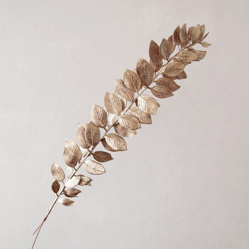 Rose Gold Stem 8 Stems per Set / Silver Champagne Metallic Etsy