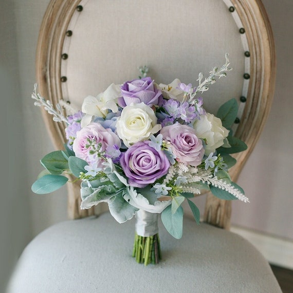 Purple And White Flower Bouquet