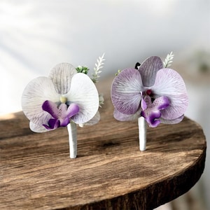 Purple Orchid Boutonnière Corsage/ Lavender Color Boutonnière Corsage/ Lilac Boutonniere Groom Groomsmen Father Proms & Special Occasions