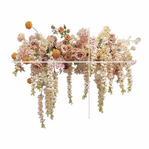 White Wisteria Wedding Archway Flower Artificial/ Hanging Wisteria Flower Swag/ Flower Cascades Decor/ Wisteria Chandelier Bridal Party image 9