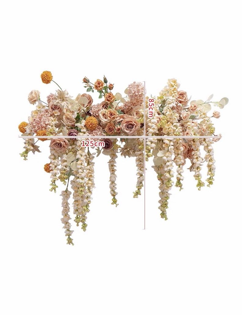 White Wisteria Wedding Archway Flower Artificial/ Hanging Wisteria Flower Swag/ Flower Cascades Decor/ Wisteria Chandelier Bridal Party image 9