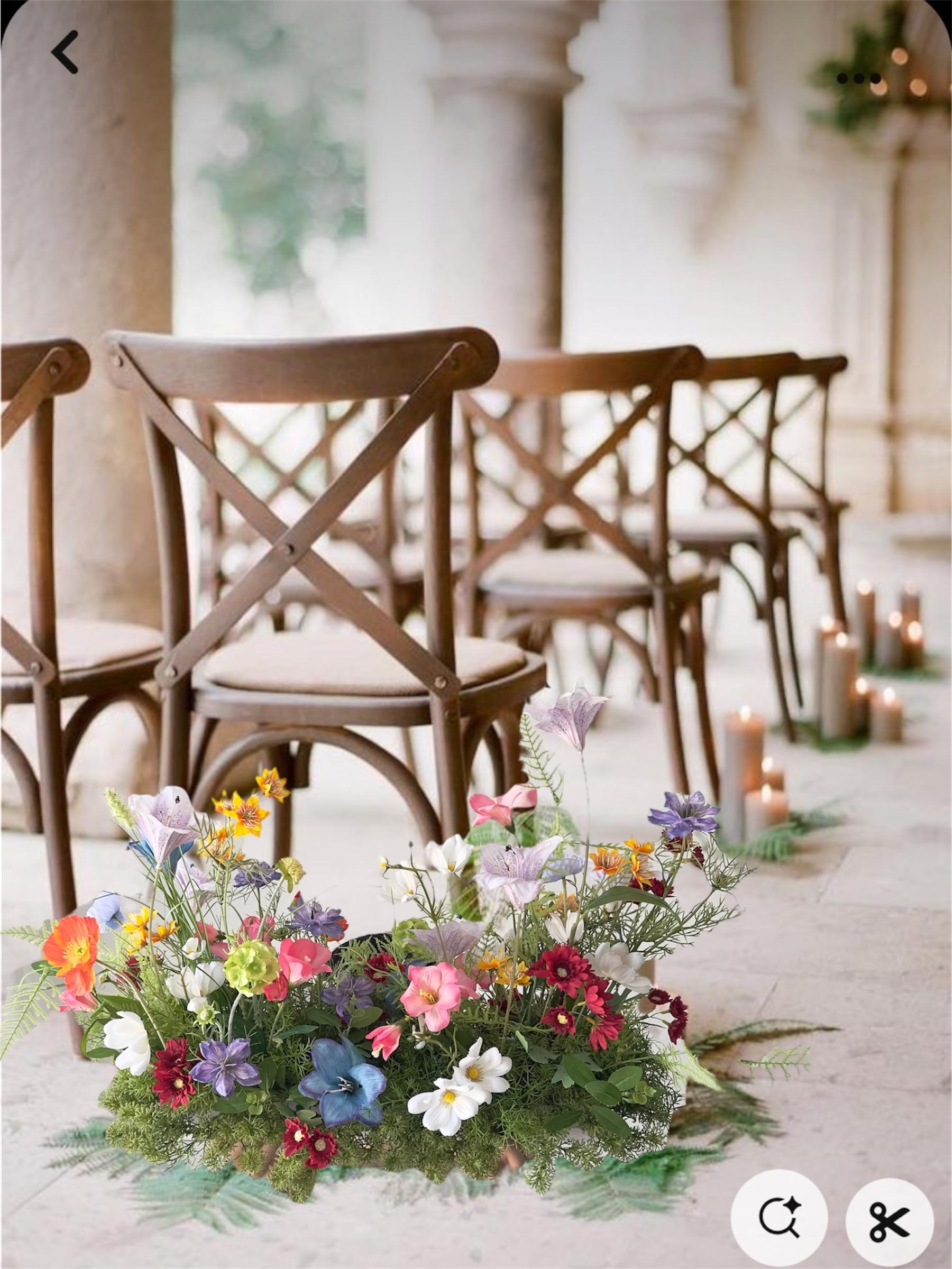 wildflower-wedding-aisle-meadow-peach-purple-ivory-ceremony-decor