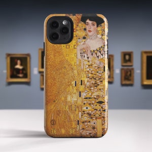 Gustav Klimt &quot;Portrait of Adele Bloch-Bauer&quot; iPhone 14 case iPhone 16 Pro Max case iPhone 15 iPhone 13 Pro case iPhone Xr SE case. PC-GKL-07