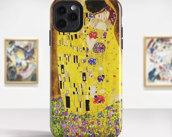Gustav Klimt &quot;The Kiss&quot; iPhone 14 Pro Max case iPhone 16 Pro Max case iPhone 15 case iPhone SE 2020 case iPhone Xr phone case. PC-GKL-08