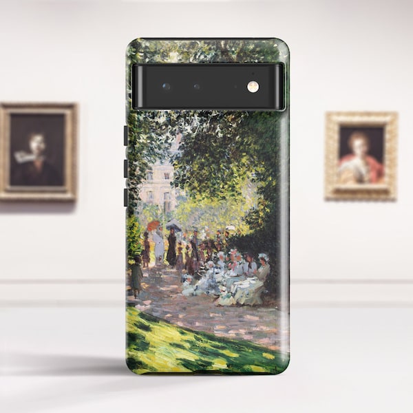 Claude Monet "The Parc Monceau" Google Pixel 7 case Pixel 6 Pro case Pixel 4A 5G Pixel  Protective hard case for Google Samsung. PC-CMO-28