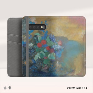 Odilon Redon &quot;Ophelia Among the Flowers&quot; Samsung Galaxy S9 folio case iPhone 7 folio case Galaxy S11 Plus folio Phone cover. WC-ORE-03
