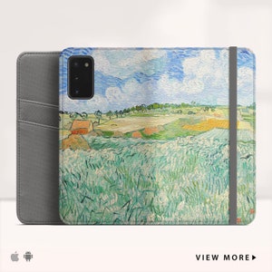 Vincent Van Gogh "Plain near Auvers" Samsung Galaxy S20 Plus Ultra Wallet case Galaxy S10 Plus S10e Galaxy S9 Wallet phone case. WC-VVG-09