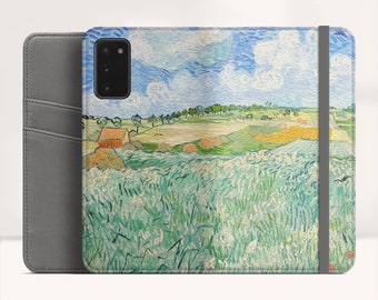 Vincent Van Gogh "Plain near Auvers" Samsung Galaxy S20 Plus Ultra Wallet case Galaxy S10 Plus S10e Galaxy S9 Wallet phone case. WC-VVG-09