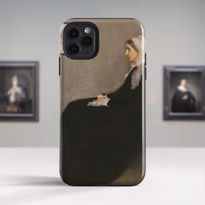 James Whistler &quot;Whistlers Mother&quot; iPhone 16 Pro Max case iPhone 14 case iPhone X case iPhone 13 Pro case Protective case. PC-JWI-01