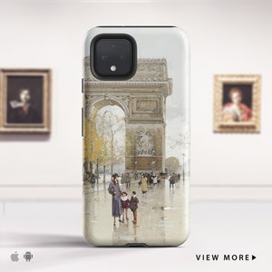 Eugene Galien-Laloue &quot;The Arc de Triomphe&quot; Google Pixel 6 case Pixel 5 case Pixel 4A 5G Pixel 3 Protective hard case for Google. PC-EGA-01
