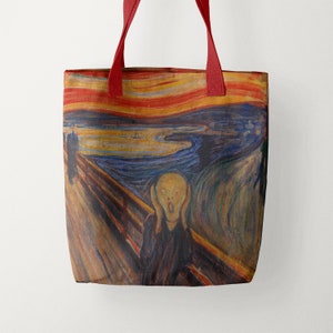 Edvard Munch &quot;The Scream&quot; Tote Bag with Art Aesthetic Tote Bag for Everyday