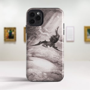 Gustave Dore &quot;The Fall of Satan&quot;iPhone 15 Pro Max case iPhone 14 Plus iPhone 13 case iPhone 16 case Hard iPhone 11 Phone cover. PC-GDO-02