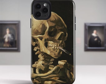 Van Gogh "Skeleton with Burning Cigarette" iPhone 14 Pro Max case iPhone 13 Pro iPhone 12 case iPhone 15 iPhone XR Phone cover. PC-VVG-20
