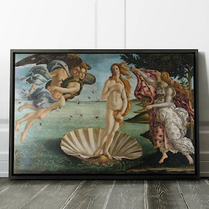 Botticelli &quot;The Birth of Venus&quot; Framed Wall Art Print Botticelli Painting Reproduction Art Print in a Frame - Ready to Hang. (FC-SBO-02)