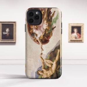 Michelangelo &quot;The Creation of Adam&quot; iPhone 14 Pro Max case iPhone 13  case iPhone 15 Plus case iPhone Xr iPhone SE phone case. PC-MIC-01