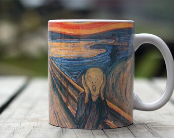Edvard Munch, "The Scream". 11 oz Ceramic Coffee Mug.