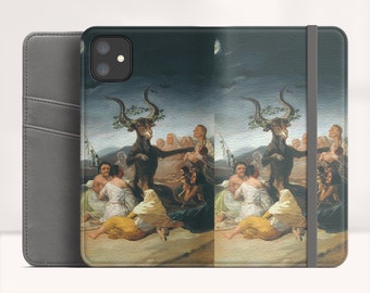 Francisco Goya "Witches' Sabbath» iPhone 13 Pro Max Wallet case iPhone 15 Pro Max iPhone Xr Wallet case Folio case Flip case. WC-FGO-01