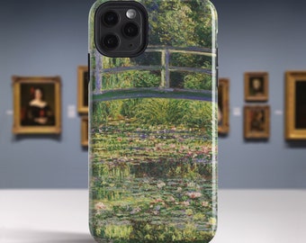 Claude Monet "Waterlily Pond" iPhone 14 Pro Max case iPhone 13 mini case iPhone 15 Pro case iPhone SE 2020 Protective case. PC-CMO-22